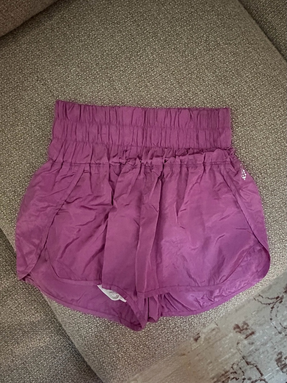 FP Movement Women's High-Waist Purple Smocked Shorts